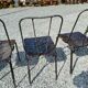 industrial iron chairs x 5