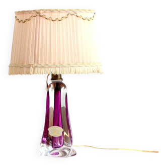Vintage 1960s Val St-Lambert Belgium Crystal Table Lamp