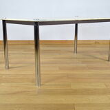 Italian vintage design table - marble and chrome 1970