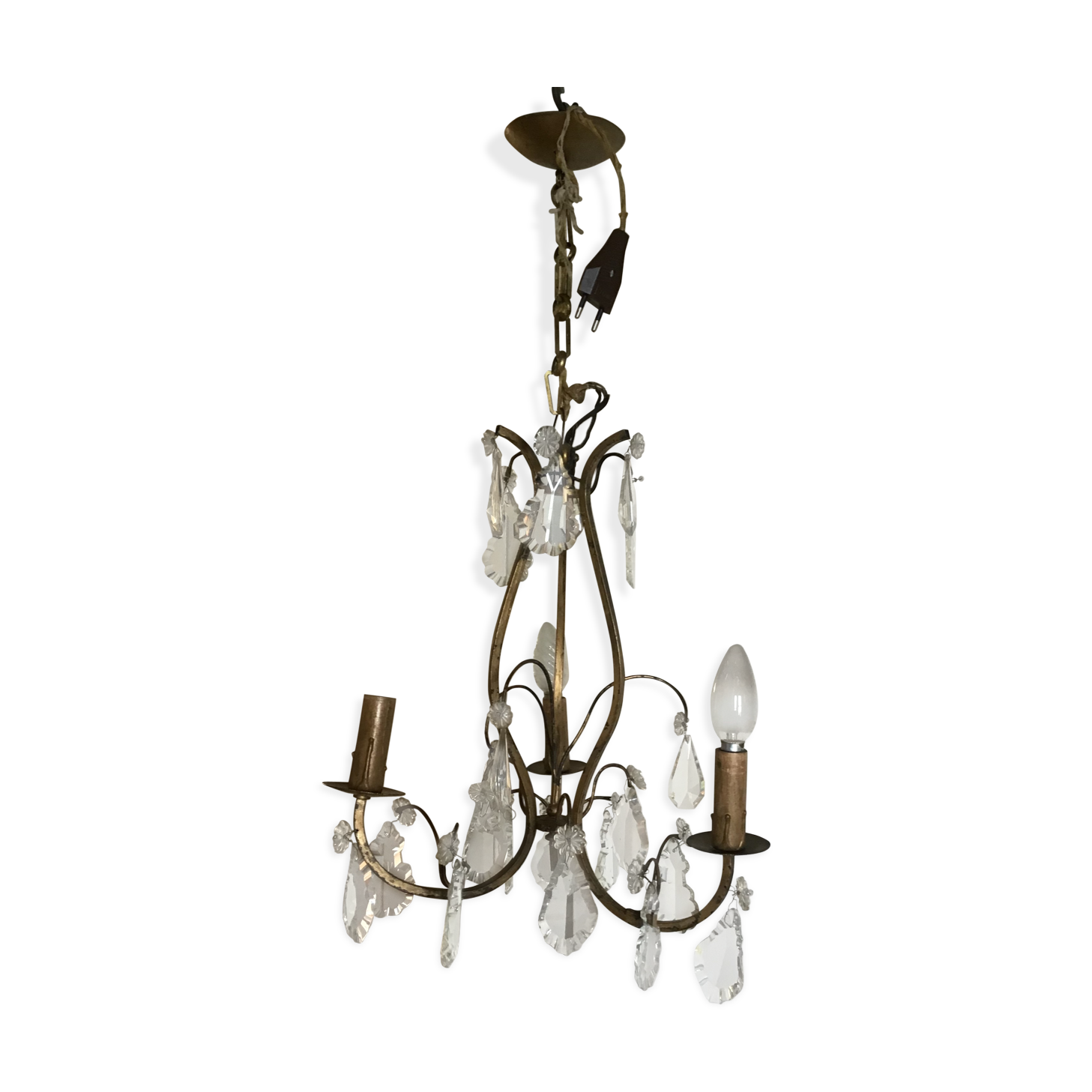 Lustre ancien à pampilles