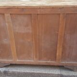 Buffet wood rough sliding doors