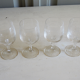 Set of 24 old engraved crystal foot glasses