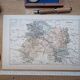 Map of the Marne, 1889. Authentic Vintage.