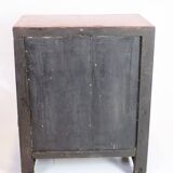Antique Chinese cabinet - original red painted with patterns - patina - brass fittings - 1920s