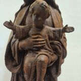 statue of the holy virgin in cast iron