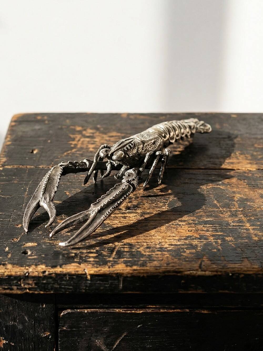 Crayfish/lobster handle, silver-plated metal, 1950s-1970s