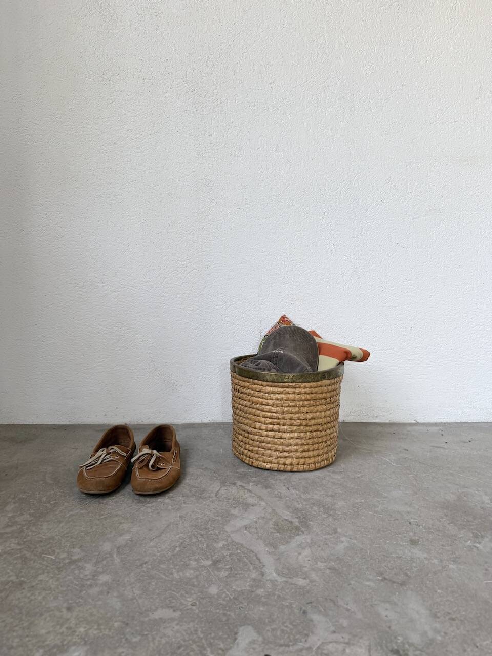 Rattan basket 1970, Italy