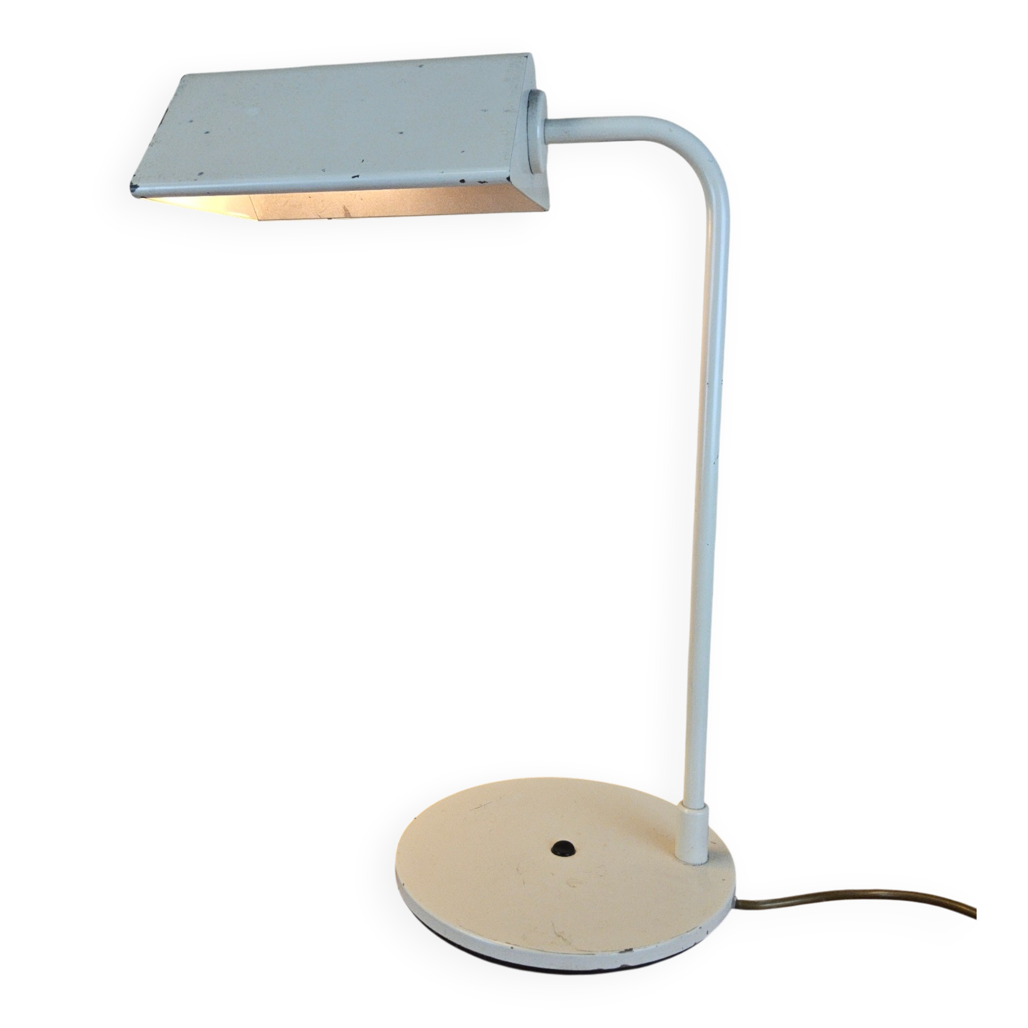 Lampe de bureau en métal industriel vintage / lampe de nuit
