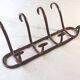 Wall coat rack with 4 curved wooden hooks bistro - no Thonet