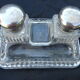 Encrier double en verre