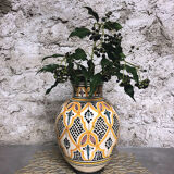 Vase Marocain Safi jaune et noir