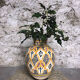 Vase Marocain Safi jaune et noir
