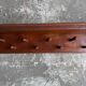 Extra-Long Solid Wood Wall Coat Rack, Walnut Brown, 20 Pegs — Mid-Century Vintage