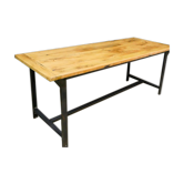 Table militaire année 50 plateau en chêne