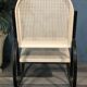 Fauteuil à bascule métal perforé 1950