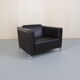 Moroso Steel Leather Lounge Chair, 2000s