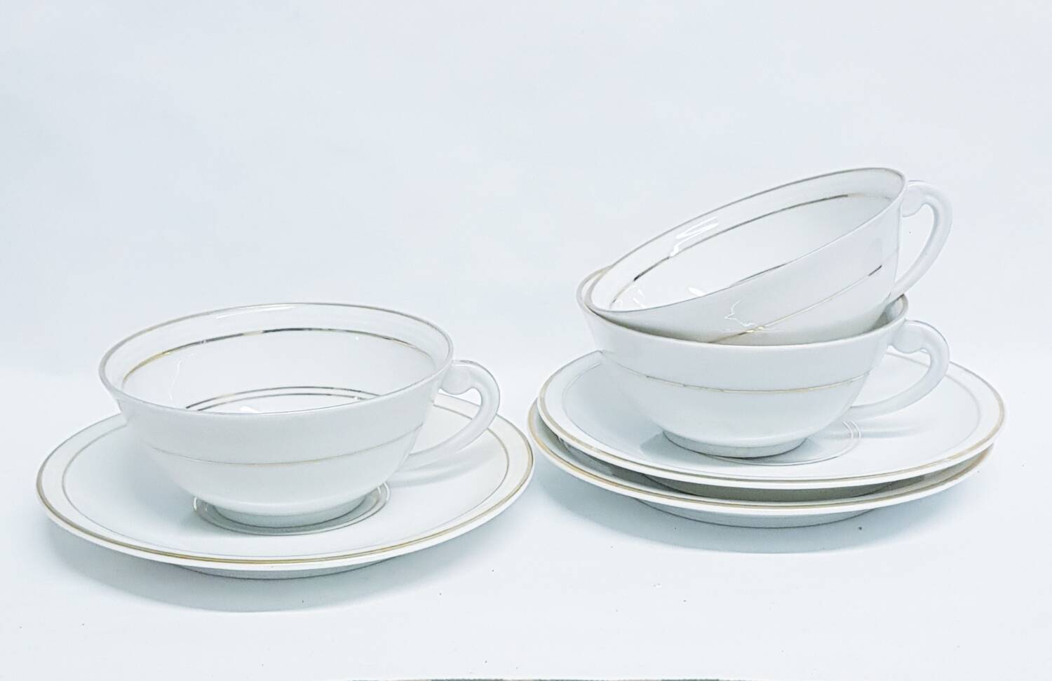 Charles Ahrenfeldt for Limoges art deco teacups