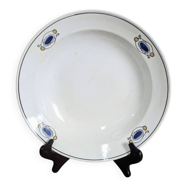 Plat rond creux faïencerie Somain – décor Java — Beyit