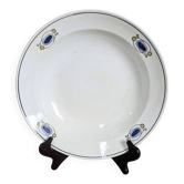 Plat rond creux faïencerie Somain – décor Java