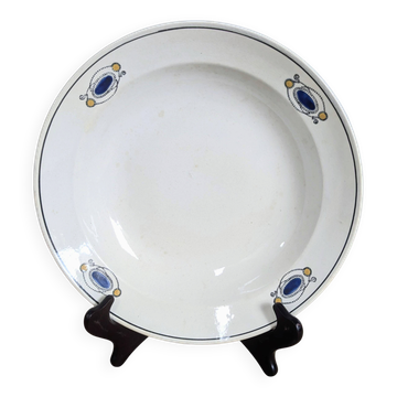 Plat rond creux faïencerie Somain – décor Java
