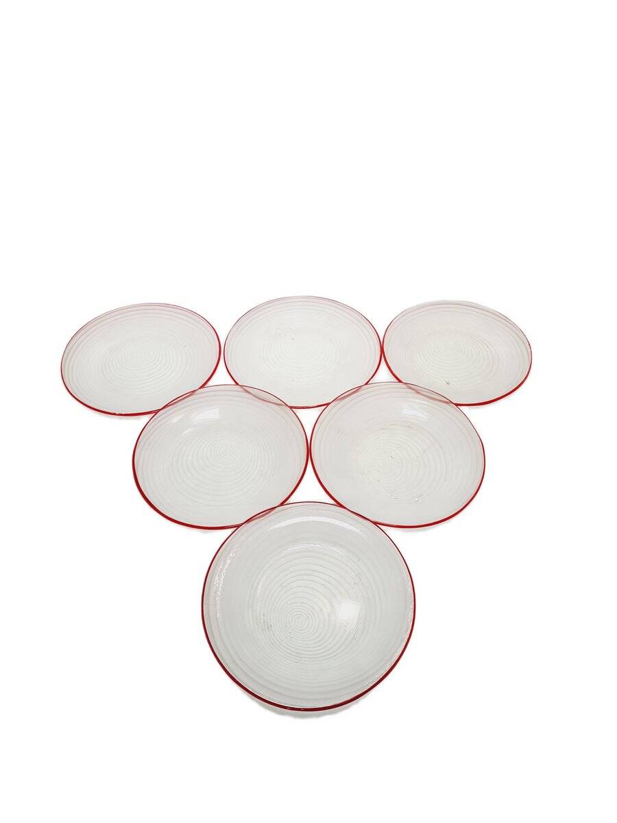 Rotor dessert set by J. Drost for Ząbkowice Gospodarcza Huta, Poland, 1970s, set of 6