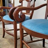 Pair of directorial style armchairs with sticks