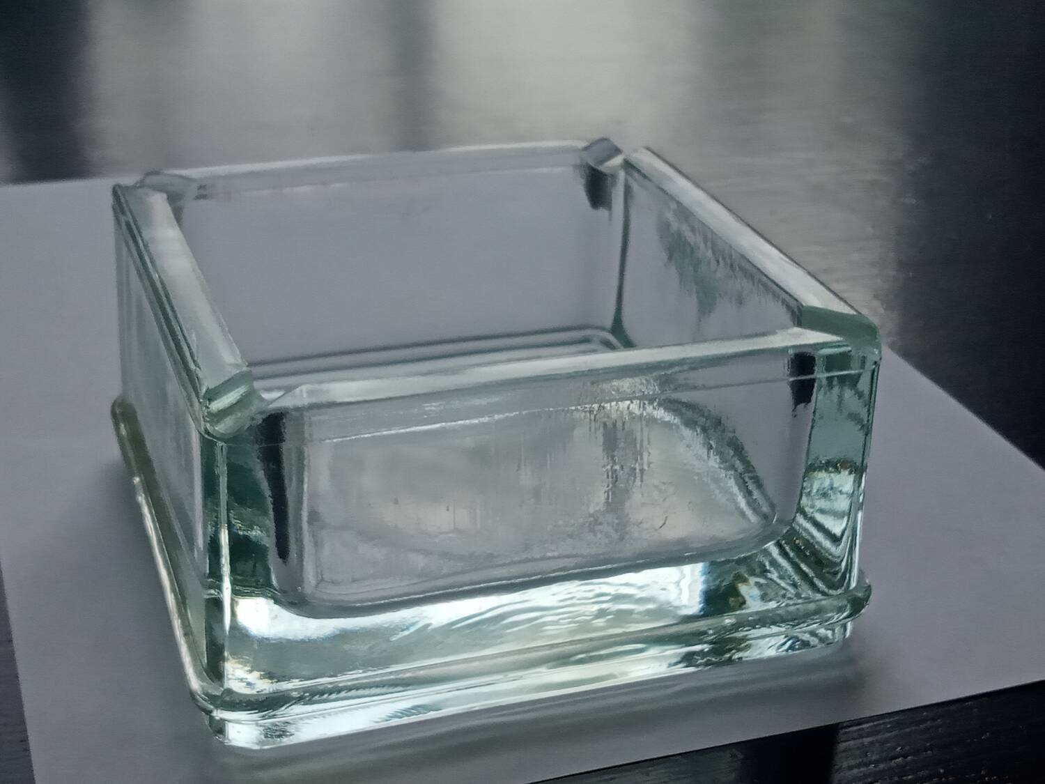 Vintage glass paved ashtray