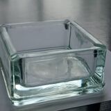 Vintage glass paved ashtray