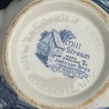 Teapot mill stream Johnson bros vintage blue