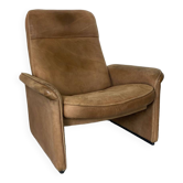 Fauteuil Modèle DS50 Mid-Century Brutaliste Moderniste en Cuir de de Sede, 1960s