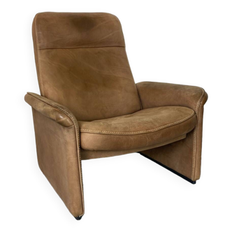 Fauteuil Modèle DS50 Mid-Century Brutaliste Moderniste en Cuir de de Sede, 1960s