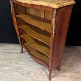 Bureau in the Louis XV style with rosewood marquetry and a marble top.