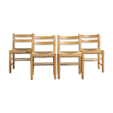Solid beech chairs and rope