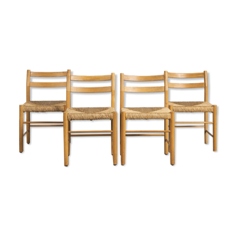 Solid beech chairs and rope