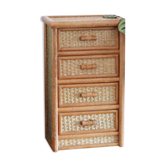 Rattan jewelry box