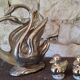Vintage silver metal salt and pepper shaker