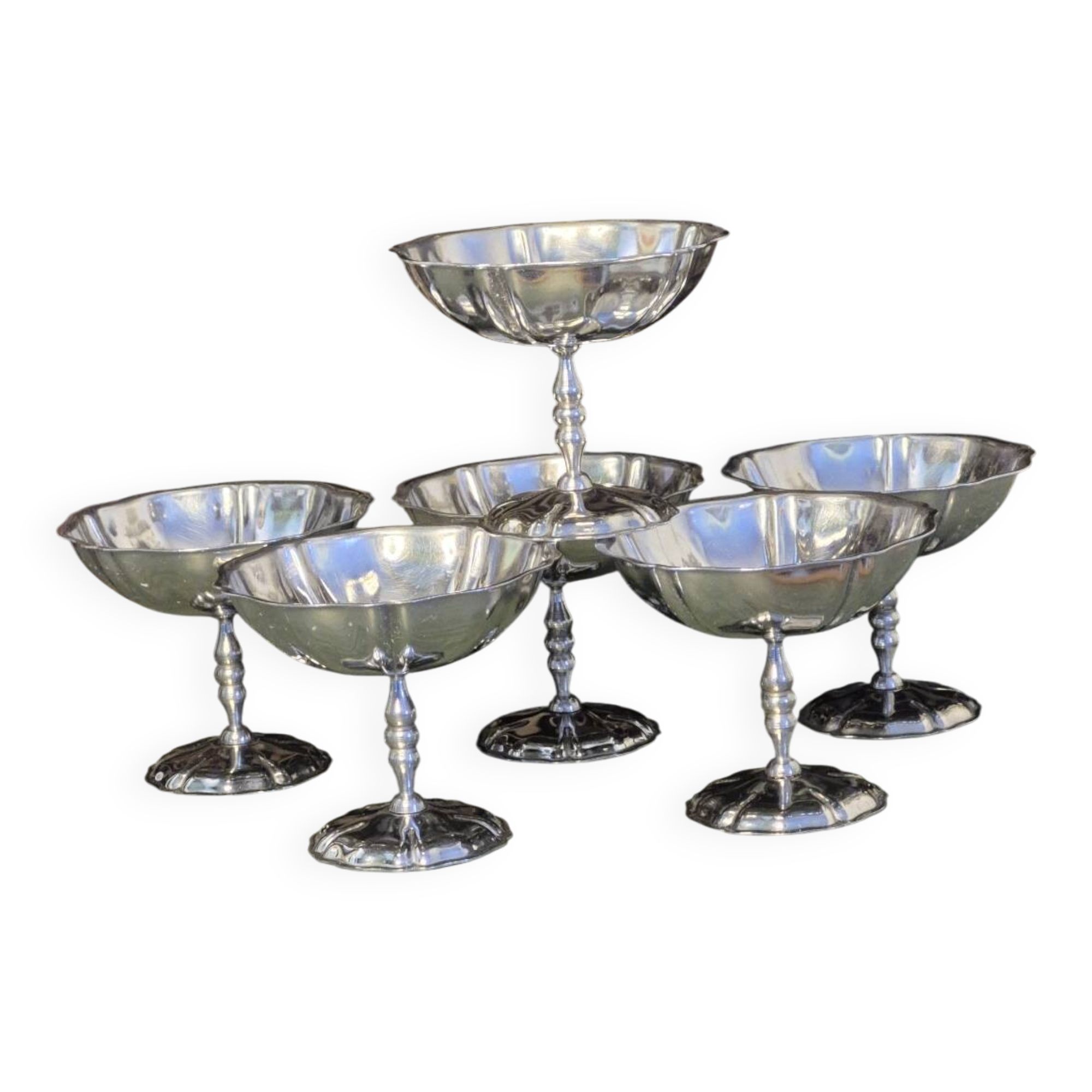 Stainless steel ice cream bowls