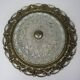 Hollywood Regency ceiling light, cut glass and openwork gold edge.