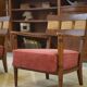 Brutalist pair of armchairs attributed to Audoux Minet, 1950s.