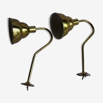 Gold wall lamps