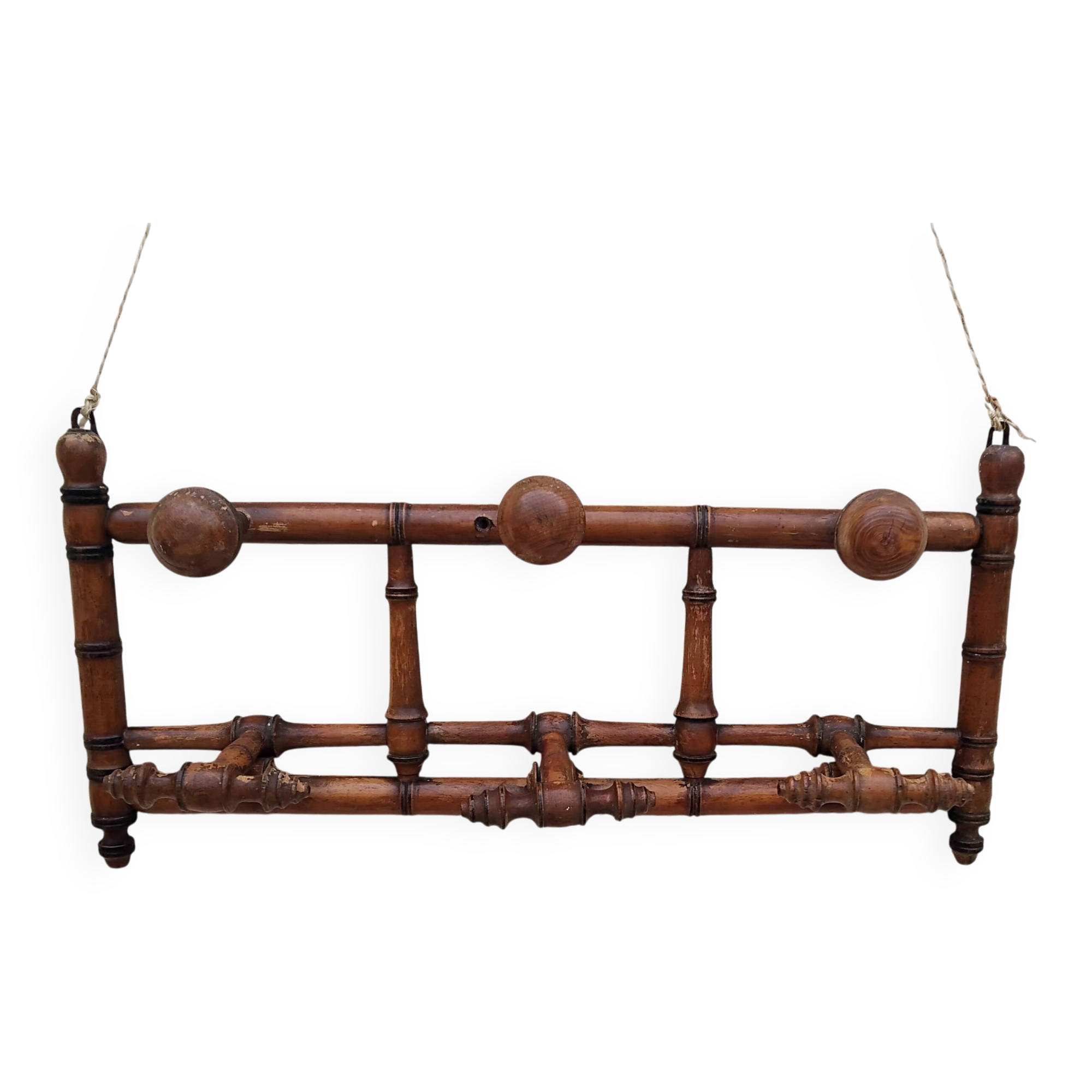 Antique wall coat rack imitation vintage bamboo