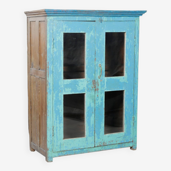 Antique teak sideboard (original blue patina)