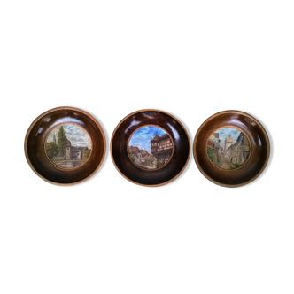 three miniature paintings