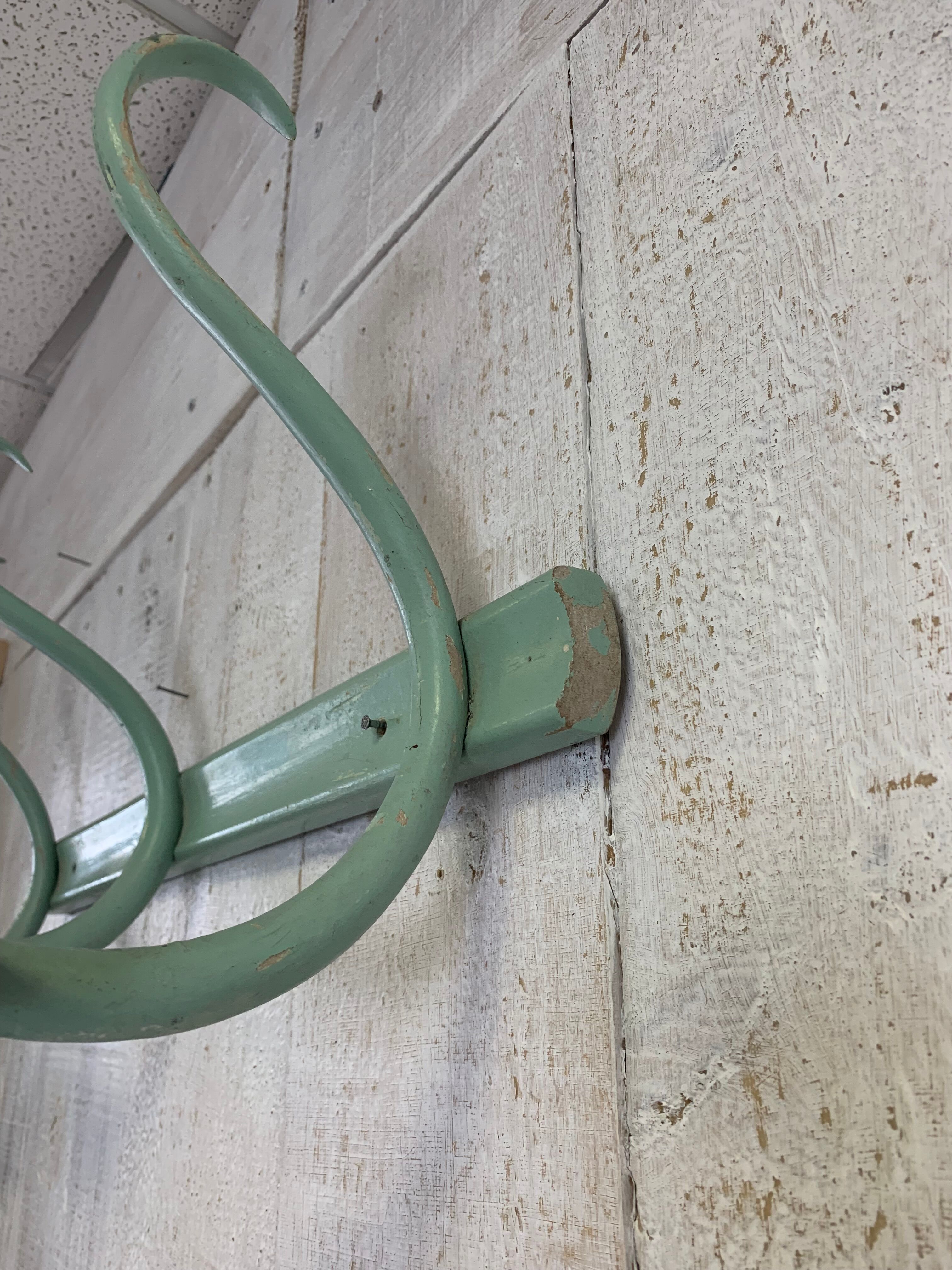 Curved wood coat rack