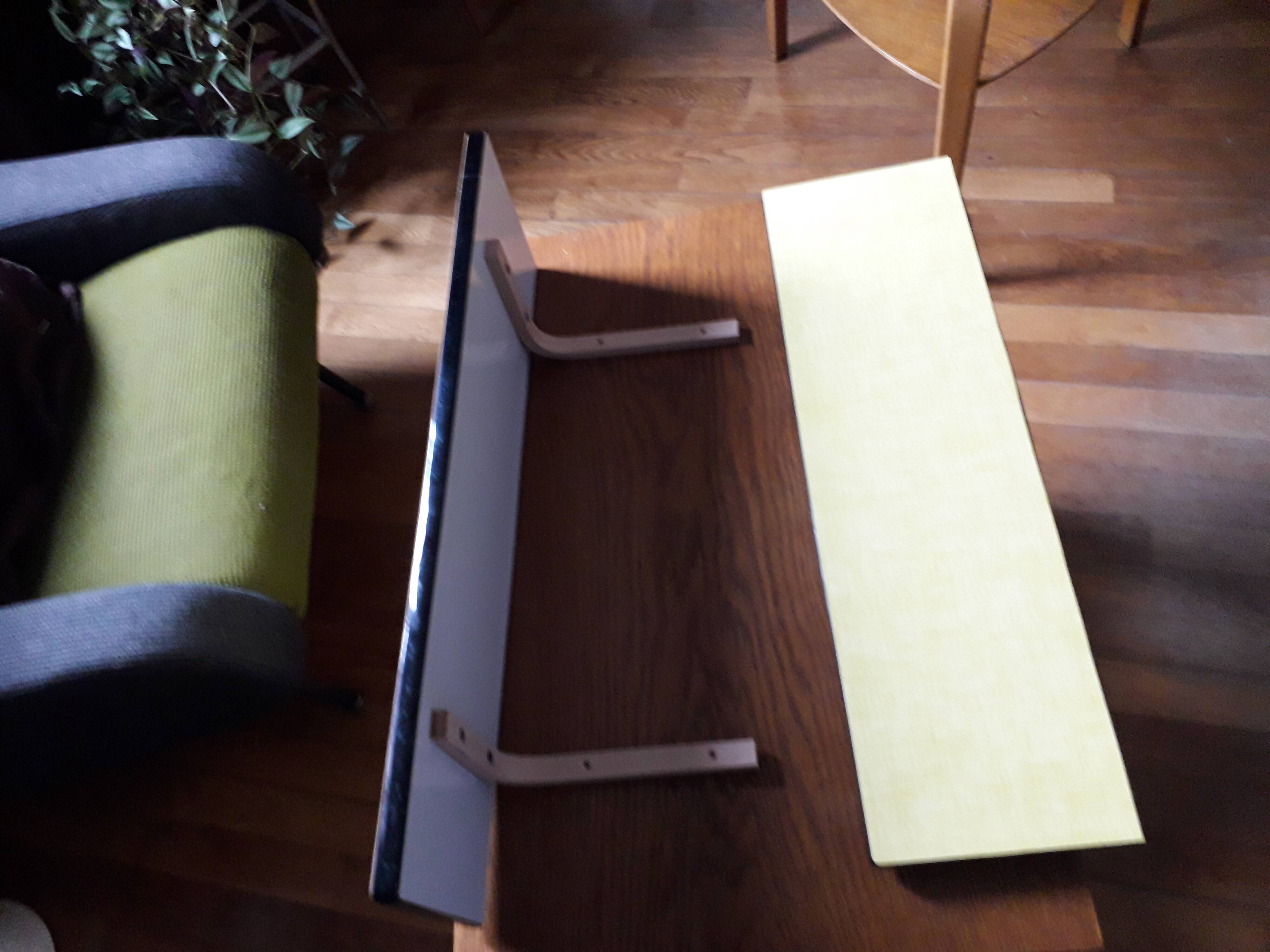 Pair tablets formica yellow vintage