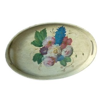 Wooden top or cardboard boiled with peony decoration