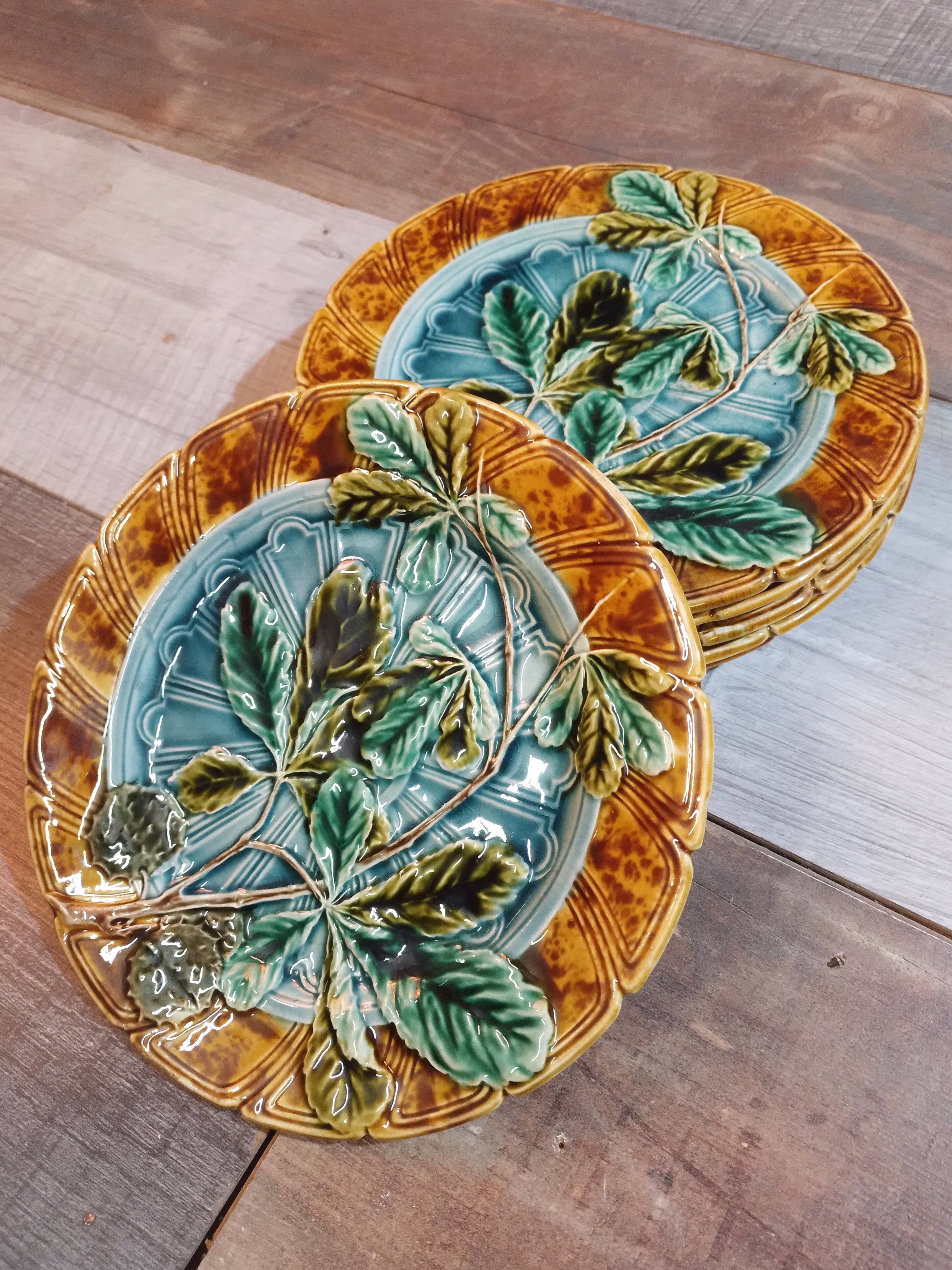 Sarreguemines plates from the end of the 19th century