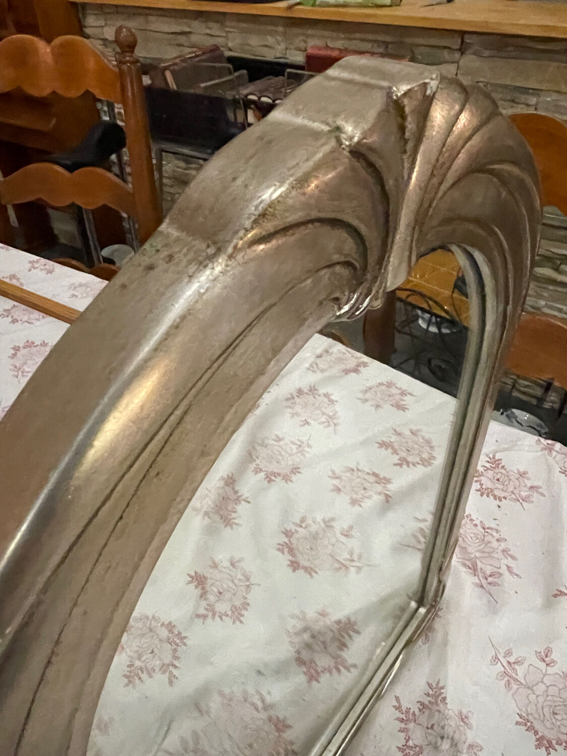 Vintage mirror by Deknudt in Art Nouveau style, 1970s.