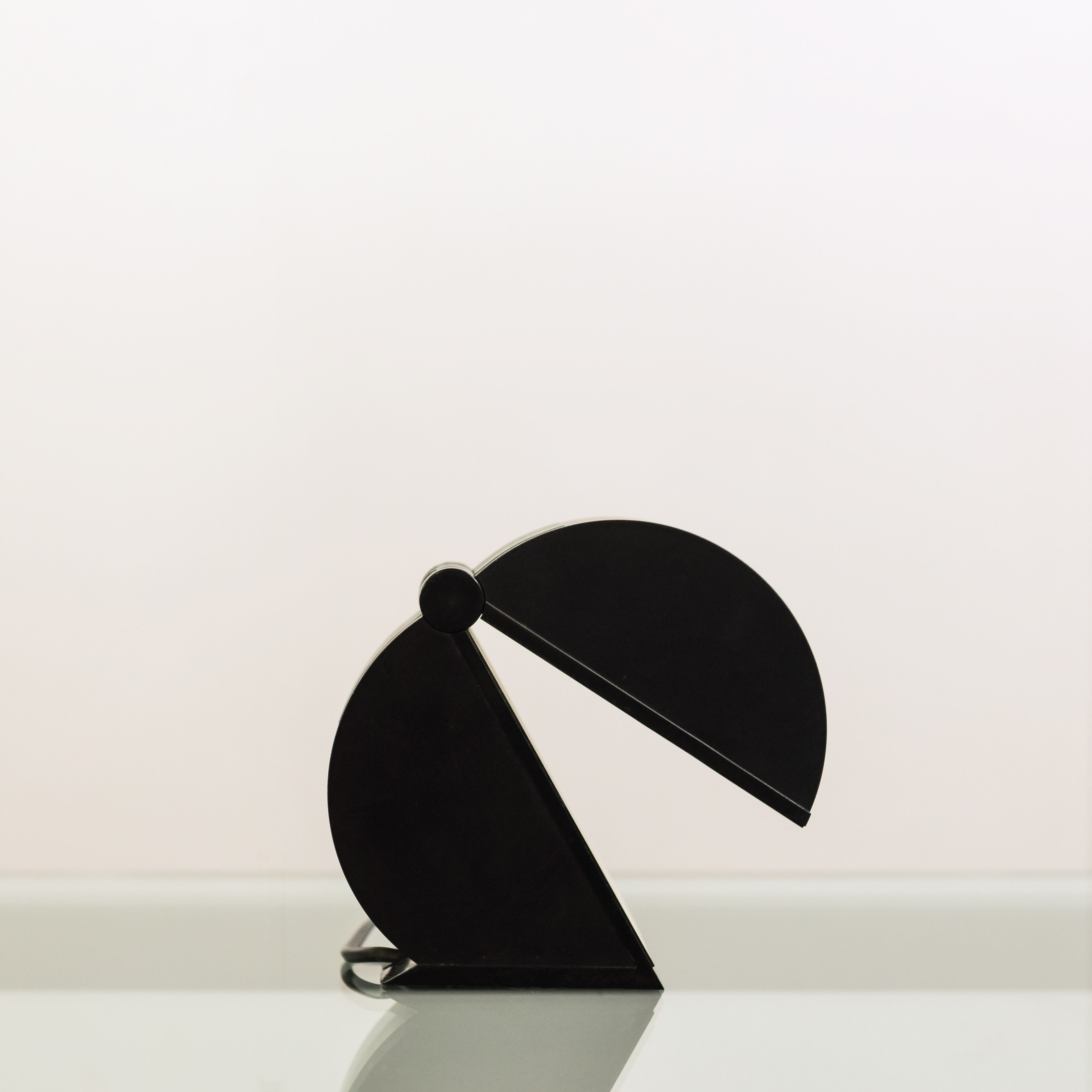 Desk lamp Disco in black plastic designed by Mario Bertorelle circa 1970