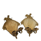 Pair Of Mid Century Swedish Brass Sconces